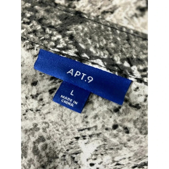 Apt. 9 snake print twisted t-shirt blouse shirt long sleeve - Picture 6 of 7